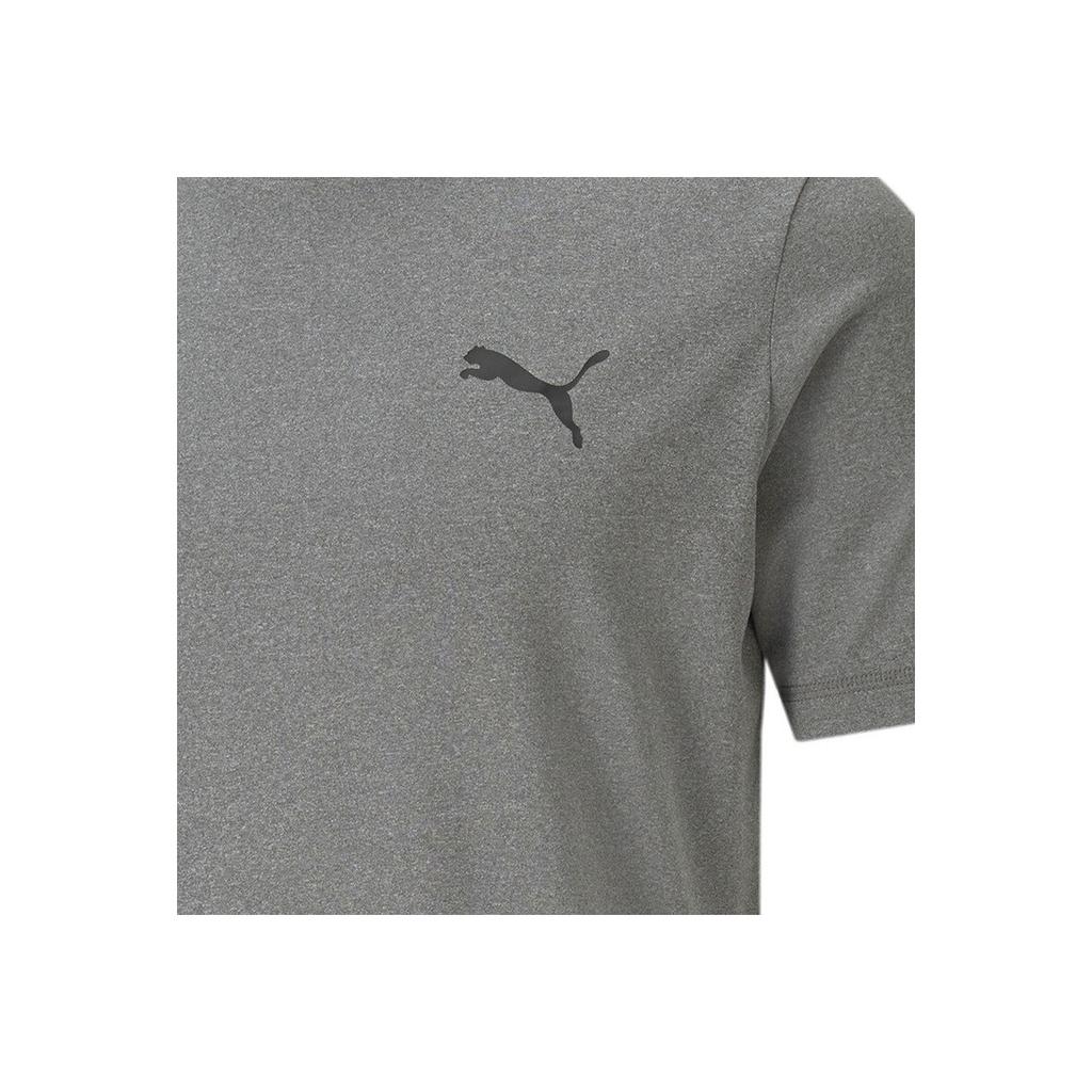 Puma Ss24 Solid Logo Casual Fashion Sports Crew Neck Short Sleeve T-Shirt Men Tops Gray 588866-09