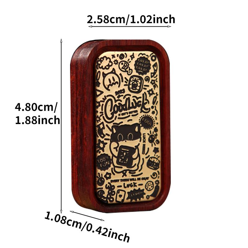 Magnetic EDC Finger Toys Mahogany Push Cards Stress-relieving Sliders Fidget Spinners DDHD Tools Gifts for Boys