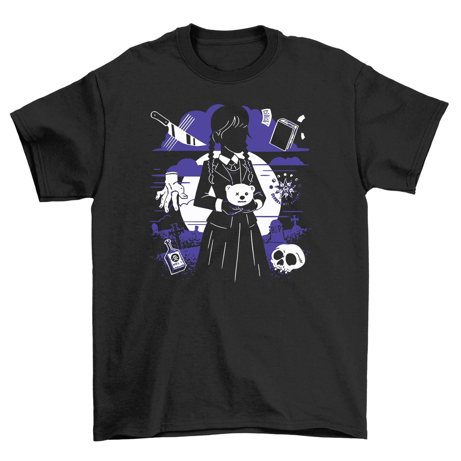 Wednesday Things T-Shirt Mens Womens Tees Top: Spooky and Stylish! Unisex Printed Design, 100% cotton. 4XL