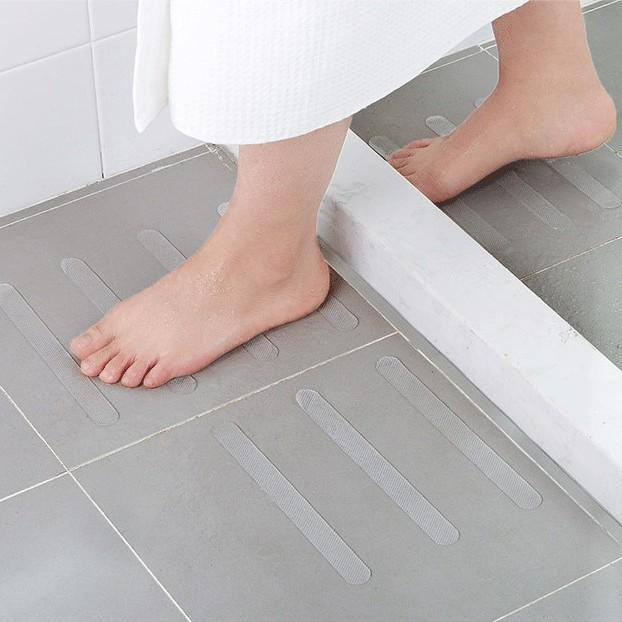 Transparent Anti-Slip Tape & Strips Set for Stairs, Showers, and Bathtubs (Pack of 5)