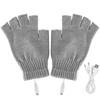 Women Men Electric Heating Gloves Winter Warm USB Heated Gloves Fingerless 5V Rechargable for Sports Skiing for Running Cycling