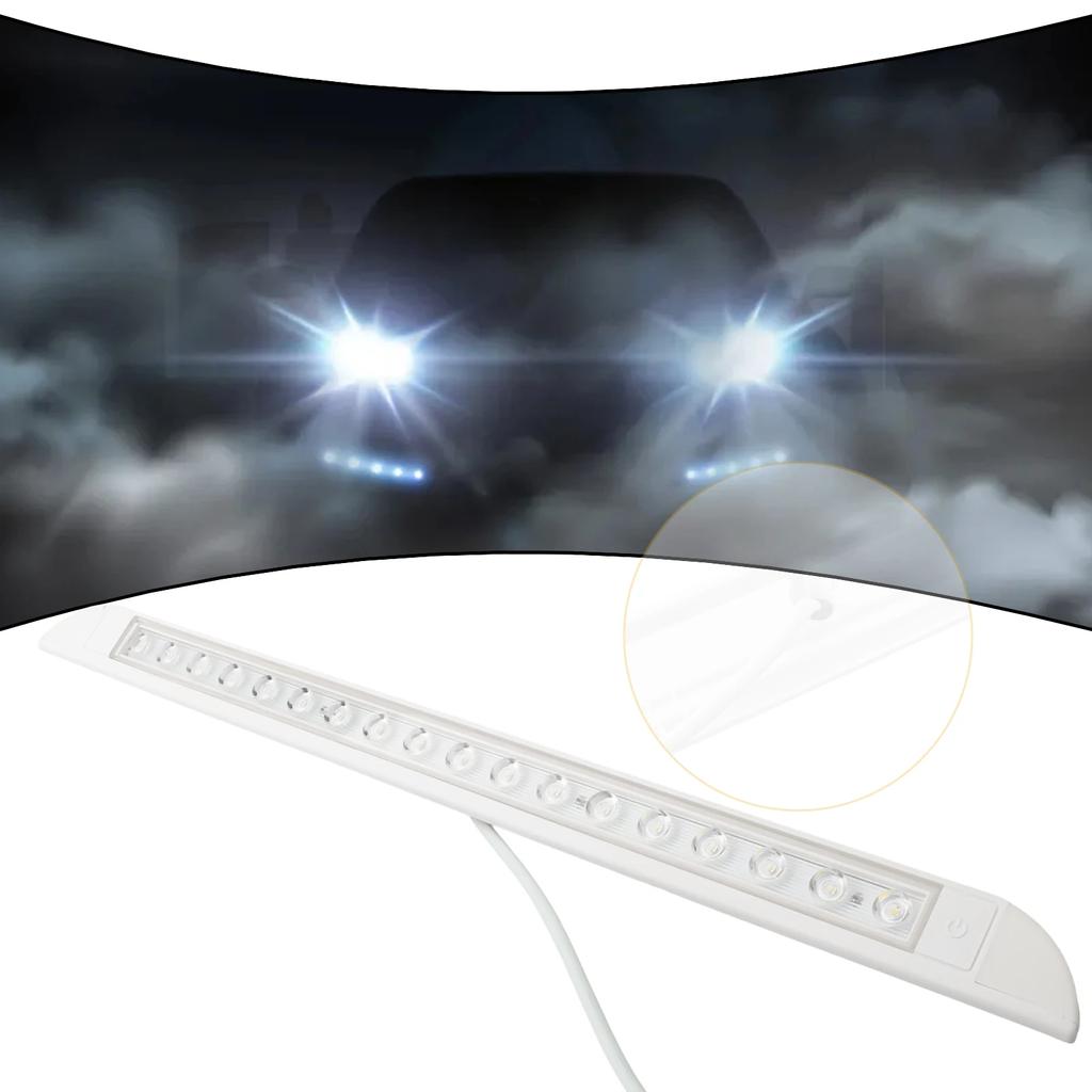 12V 24V RV LED Awning Porch Light Waterproof Interior Wall Lamps Light Bar RV Van Camper Exterior Lamp Inner Ceiling Bulb