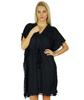 Bimba Women Cotton Kaftan With Pom Pom Tassels Short Caftan Beach Coverup