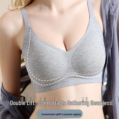 Soutien-gorge push-up confortable sans couture pour petite poitrine - Anti-affaissement, sans armature, maintien latéral fin