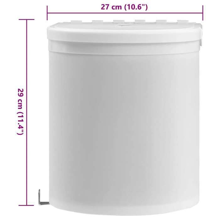 VidaXL Built-in Kitchen Bin Rubbish Bin Waste Recycling Bin Home Removable Inner Bucket Durable 51173