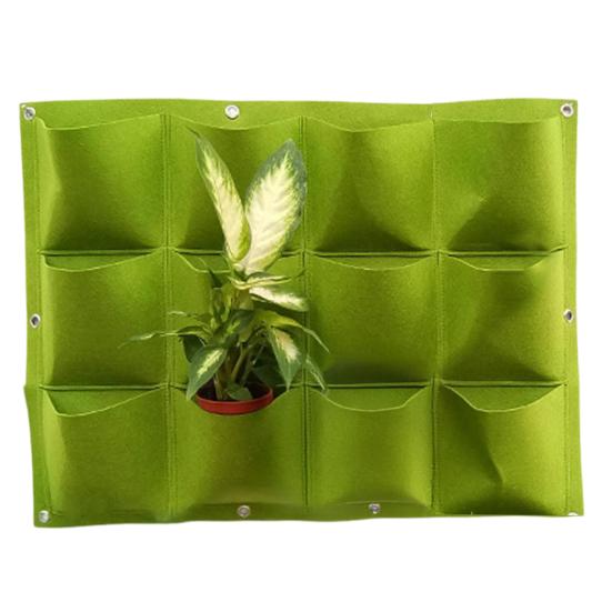 Wall Planting Bag Vertical Gardening Grow Bag Breathable Wall Planter with Multiple Pockets for Office Home Balcony Indoor