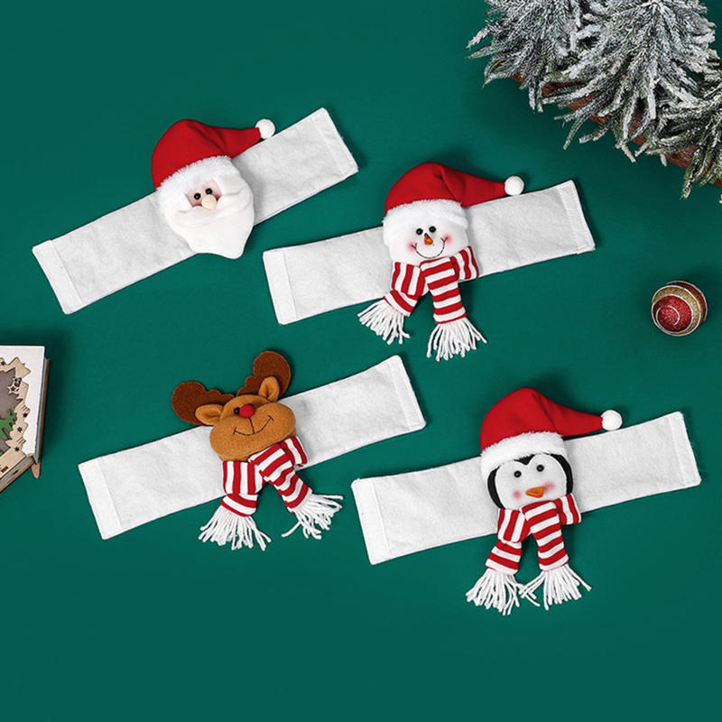 Christmas Cartoon Curtain Clasp Penguin Santa Claus Snowman Elk Curtain Holder Xmas Decor For Hotel Xmas Curtain Accessorie