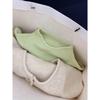 Women's Green Half-High Collar Fufu Knit Sweater: Thickened Long-Sleeve Base Layer for Autumn and Winter 2026.