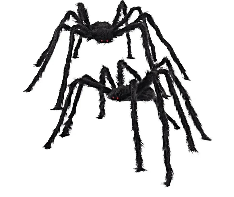 Realistic Plush Spider Creepy Furry Halloween Decoration Prop for Indoor Outdoor Yard Garden Haunted House Spooky Home Decor