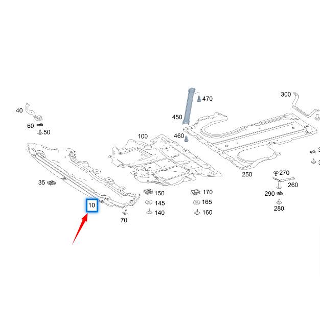 Front Bumper Lower Guard for Mercedes-Benz GLC W253