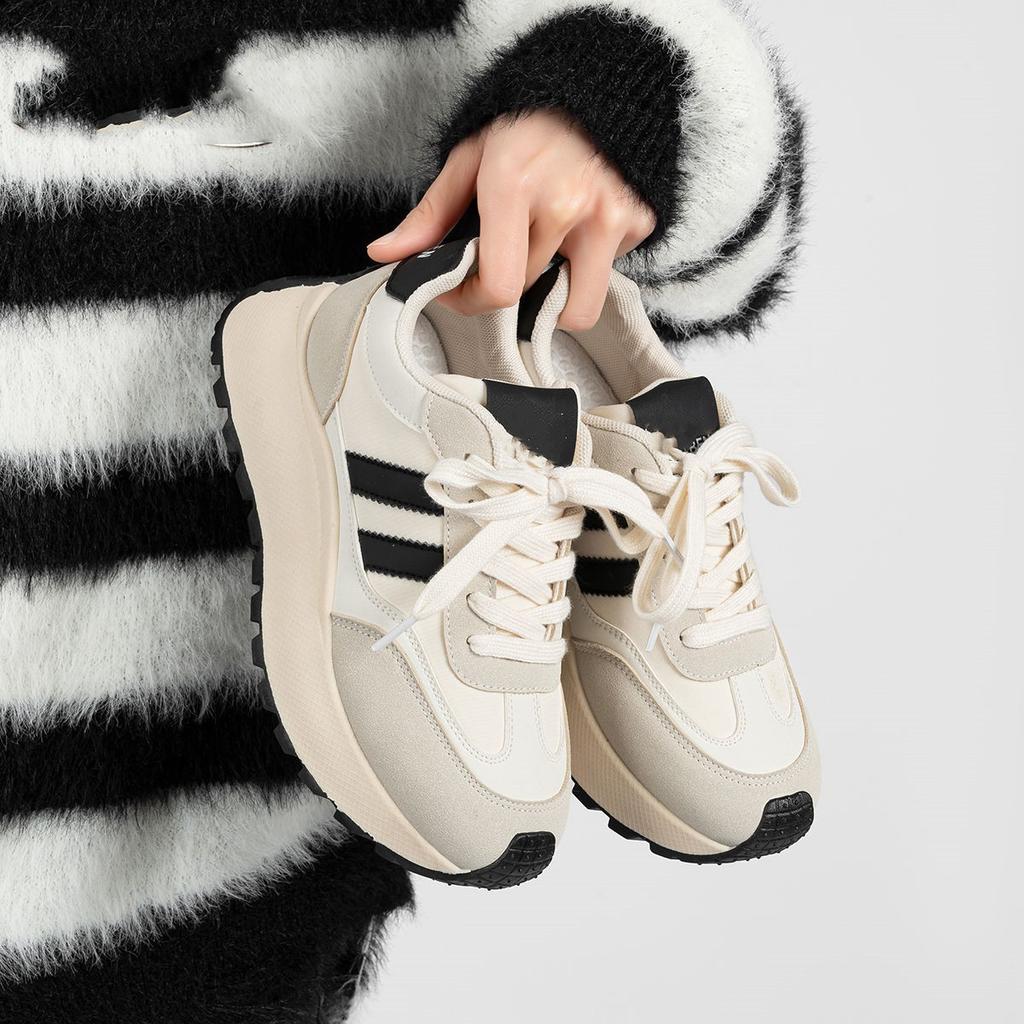 Popular 2025 Spring New Waffle High Value Increase Versatile Non-slip Comfortable Korean Daily Trend Women's Shoes