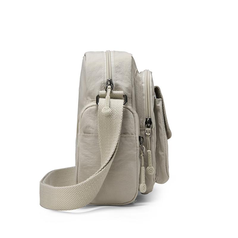 Small Square Bag Women's Shoulder Bag Water-Repellent Nylon Crossbody Bag