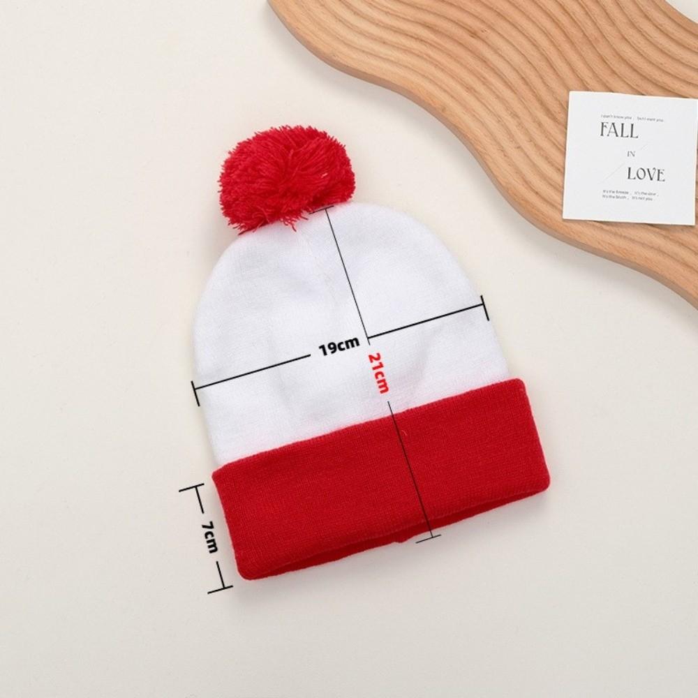 Farblich passende Strickmütze Elastizität Überziehmütze Mode Beanie Mütze Herbst Winter