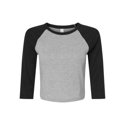 Womens/Ladies Contrast Heather Crop Top
