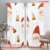 2pcs,2D Plane Printing Pattern Curtains Cute Santa Christmas Ornament Polyester Fabric (without Rod) All Seasons Perfect for