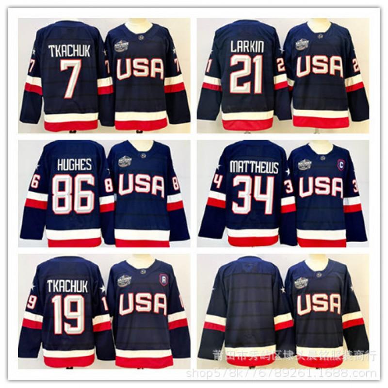 Mens Ice Hockey Jersey Toronto Maple Leafs 34 86 USA Team 19 Embroidered Custom Fan Wear