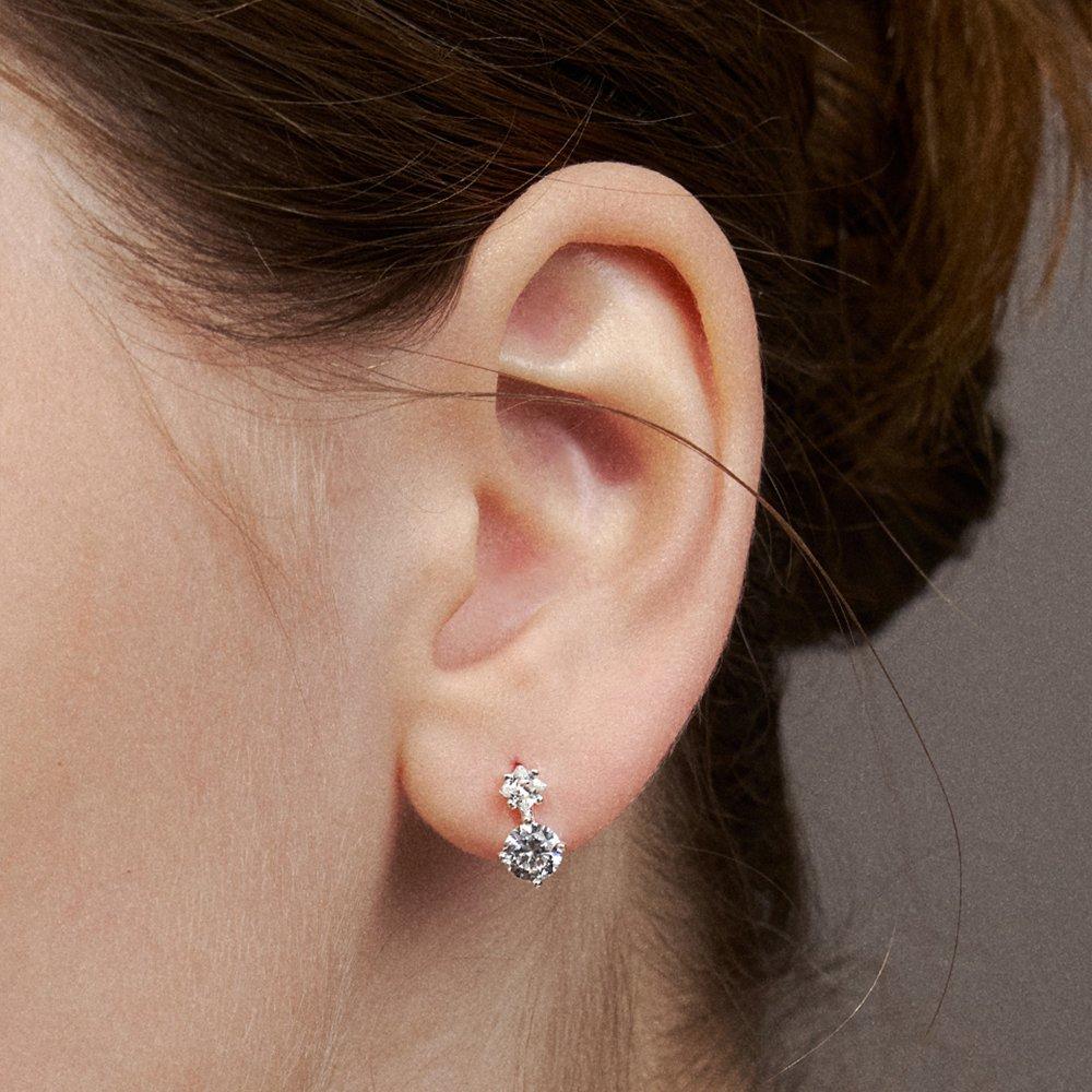 [Hei][Worn by Choi Hye-seon and Kim Yuna][Sv925] Snowflake One-Touch Earring