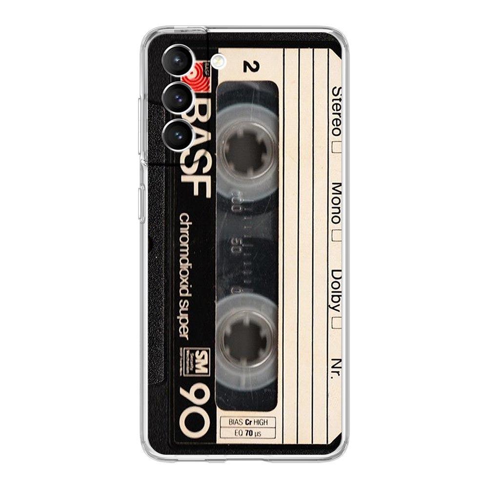 Phone Case For Samsung Galaxy S25 S24 S23 FE S22 Ultra S20 S21 5G S10 Plus S10E Soft Clear Cover vintage Cassette Tape