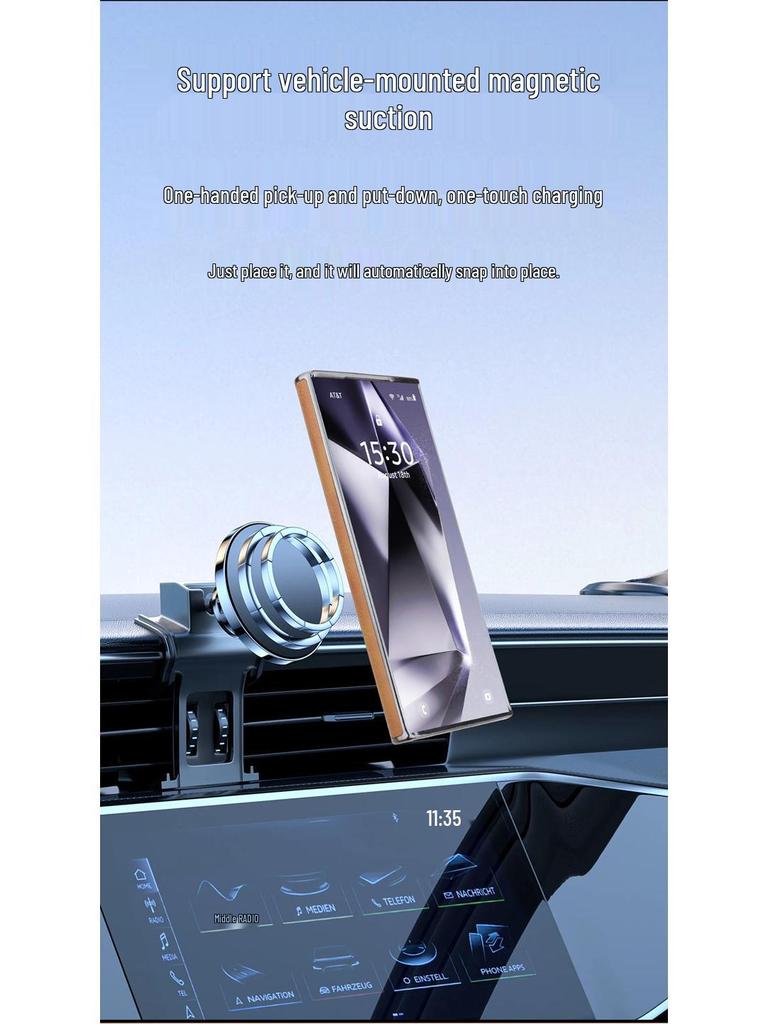 Samsung S25 Ultra Magnetic Leather Phone Case with Stand and Full Drop-Proof Coverage