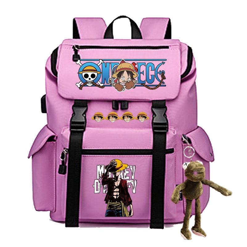 2024 Cross-border New Popular ONE PIECE Cartoon Pattern Backpack College Student Large-capacity Laptop