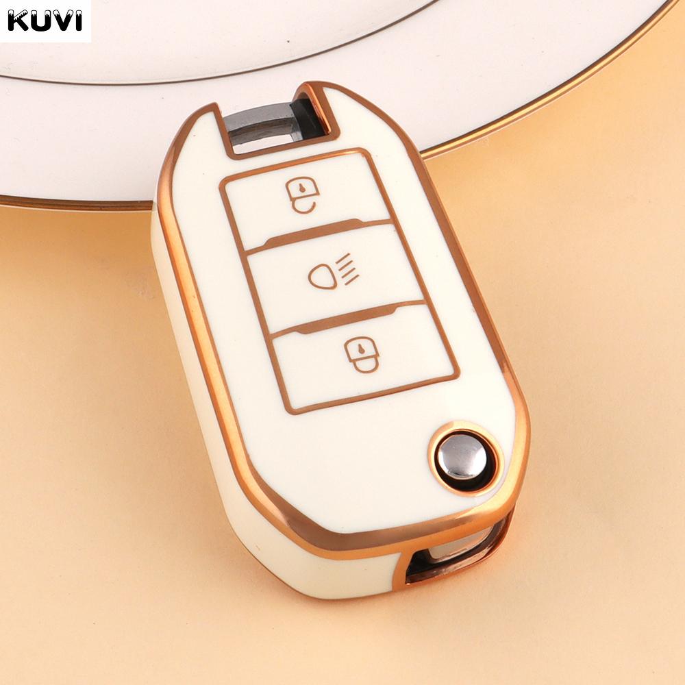 

Tpu Car Flip Key Case Cover Shell Fob For Peugeot 208 308 408 508 2008 3008 4008 5008 For Citroen C3 C4 Cactus C6 C8 Accessories
