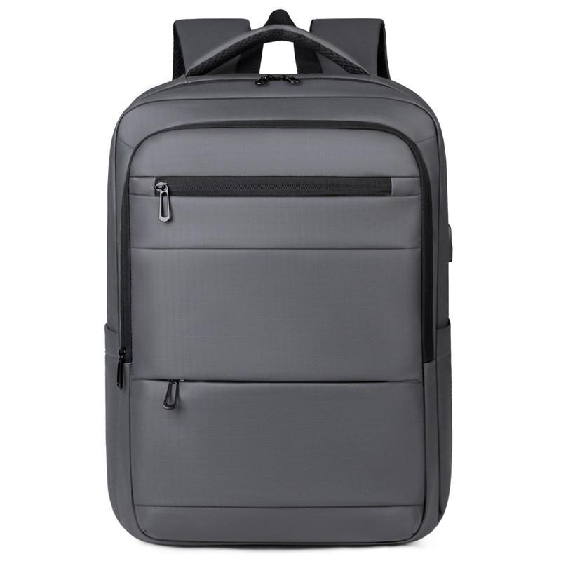 Large Capacity Laptop Backpack Men Women 16-inch Computer Bag With USB Charging Port PU Leather Travel Commute Use 45 x 31 x 18 cm