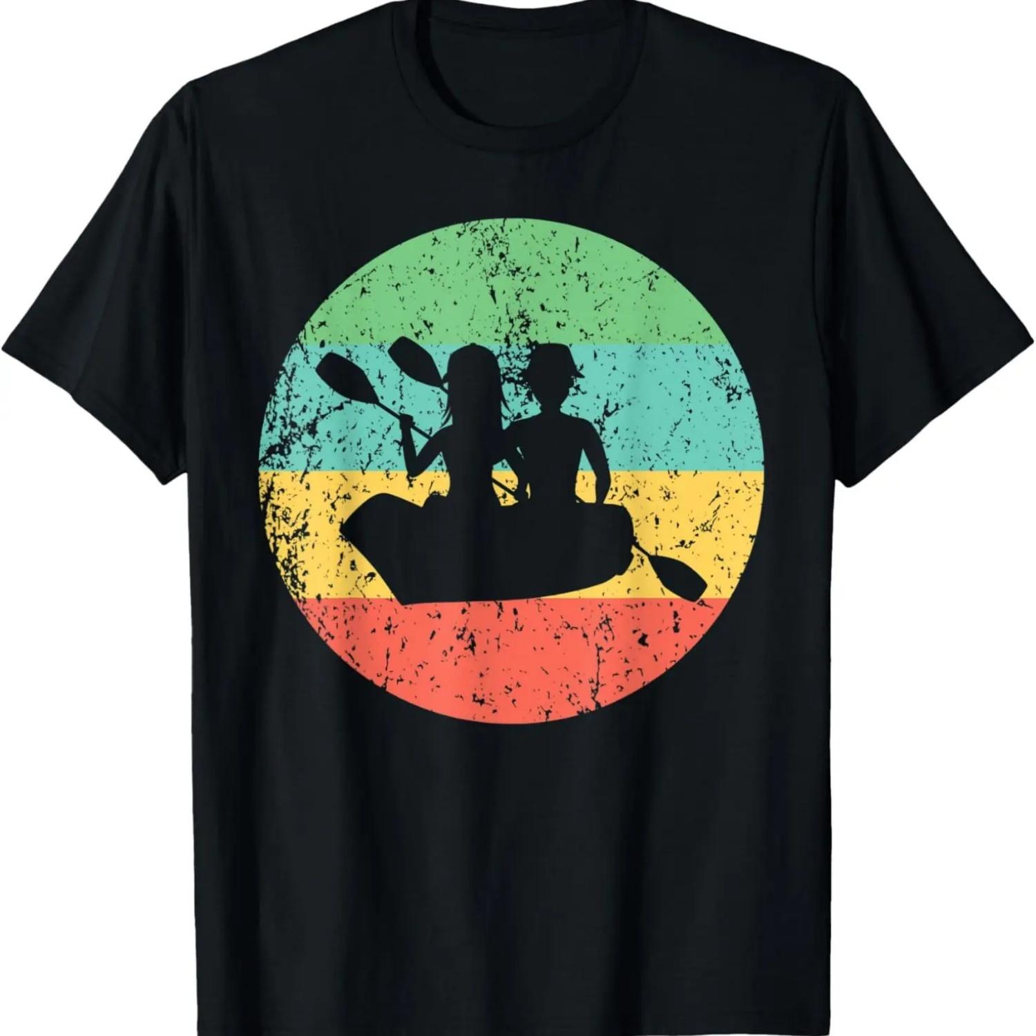 Canoeing Shirt - Vintage Retro Canoe T-Shirt S чёрный