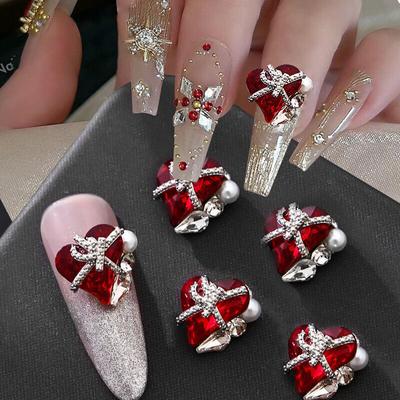 1Bag Metallic Crystal Pile Drill Tip Bottom Charms Nail Accessories Manicure