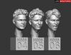 Life Miniatures Scale Resin Spare Headset 2 1/35 Kit, No-Hat No. (6-Piece Set), LM-35H005 (Person)