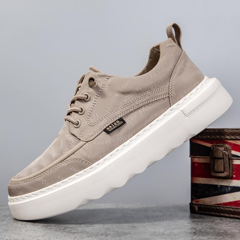 Fashion Personality Mens Casual Shoes New Design Lace-up Vulcanize Shoes Thick Sole Sneakers Versatile Thick Bottom Male Canvas Footwear