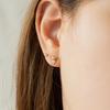 14k Teddy Bear Stone Piercing (14k Gold) E03