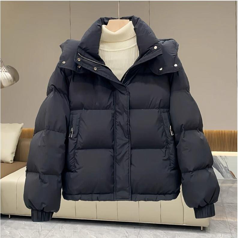 Padded Jacket Women's Large Size Hooded New Year Padded Jacket Women's Short Down Padded Jacket Winter Small Jacket All-match