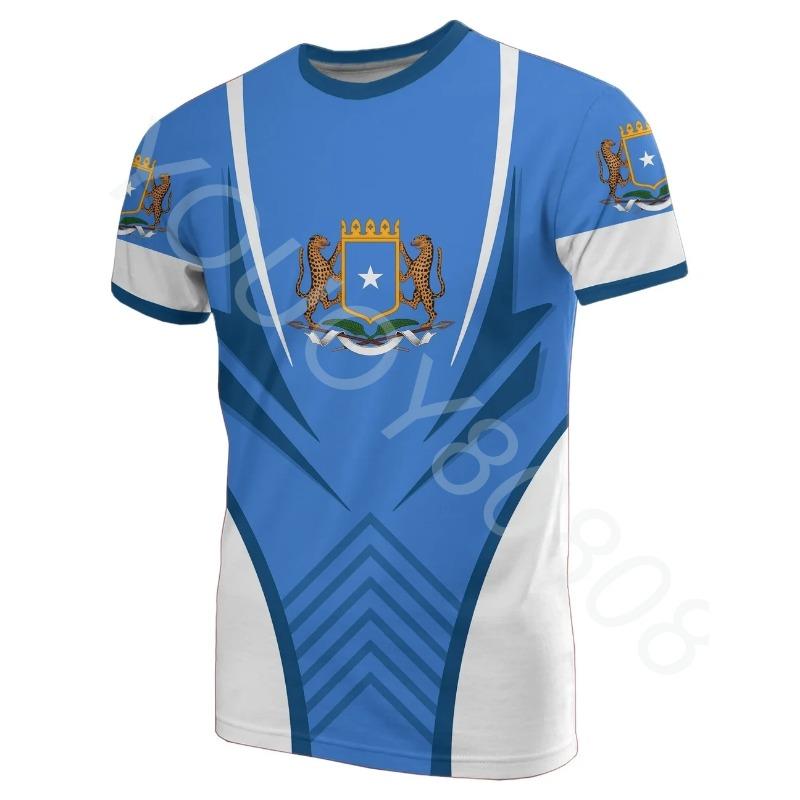 Summer (Customized) Africa Zone T-Shirt - Sierra Leone T-Shirt Pentagon Style Athletic Sports Street Harajuku Men's Dress Tops