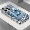 Creative Blue Flowing Vortex For Apple Glass Electroplated Case For iPhone 17 16 15 14 13 12 Pro 11 Max 14 Plus 16E 17 Air Cover