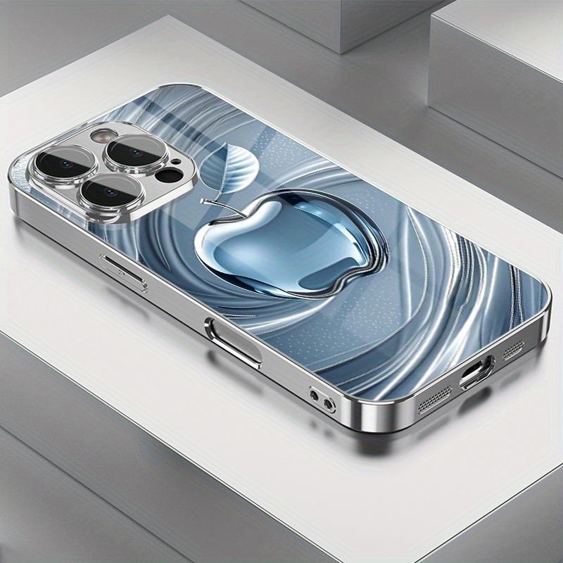 

Creative Blue Flowing Vortex For Apple Glass Electroplated Case For iPhone 17 16 15 14 13 12 Pro 11 Max 14 Plus 16E 17 Air Cover iPhone 16