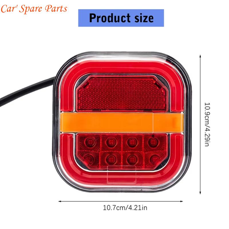 Y4UA Shock Absorbing Heavy Duty Waterproof LED Square Light For Freight Commercial Trucks License Plate Applications