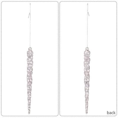 2436 Pieces Acrylic Hanging Icicles Drop Ornaments for Christmas Tree and Holiday Event Decor Featuring Lightweight Acrylic