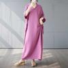Summer Color Retro Long Skirt Cotton Linen Dress