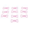100pcs Paper Clips  Bone Shape Portable Small Cute Electroplating Metal Paper Clips for File Cla