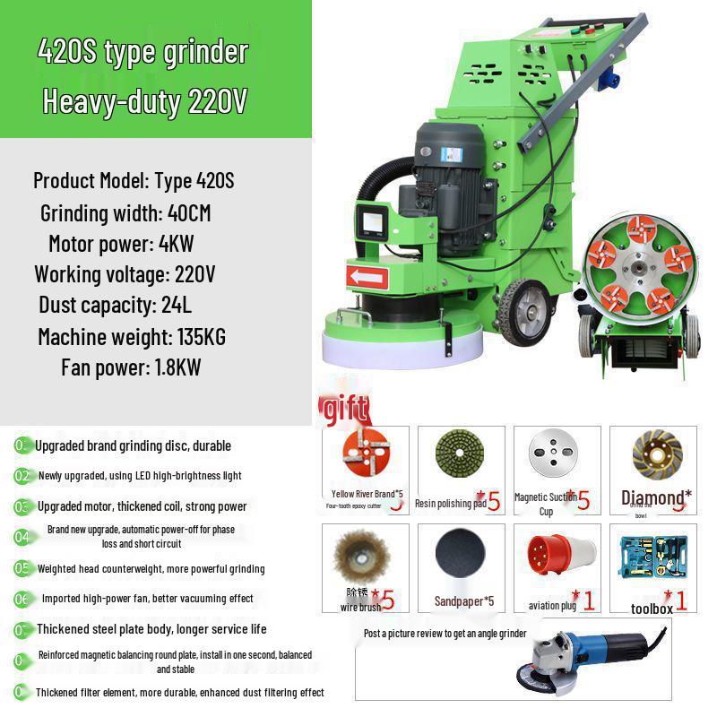 Shanghai Dust-Free Epoxy Floor Grinder: Concrete, Cement, Pavement, Paint Stripper, Terrazzo Polisher