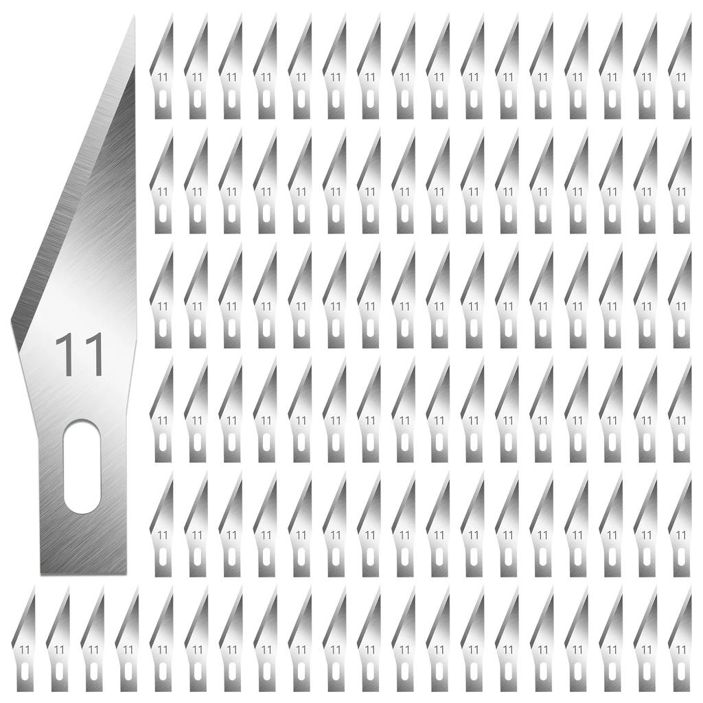 100PCS SK5 High Carbon Steel Woodcarving Blade Craft Carving Tool Carving Metal Knife Woodcarving PCB Repair DIY Blade