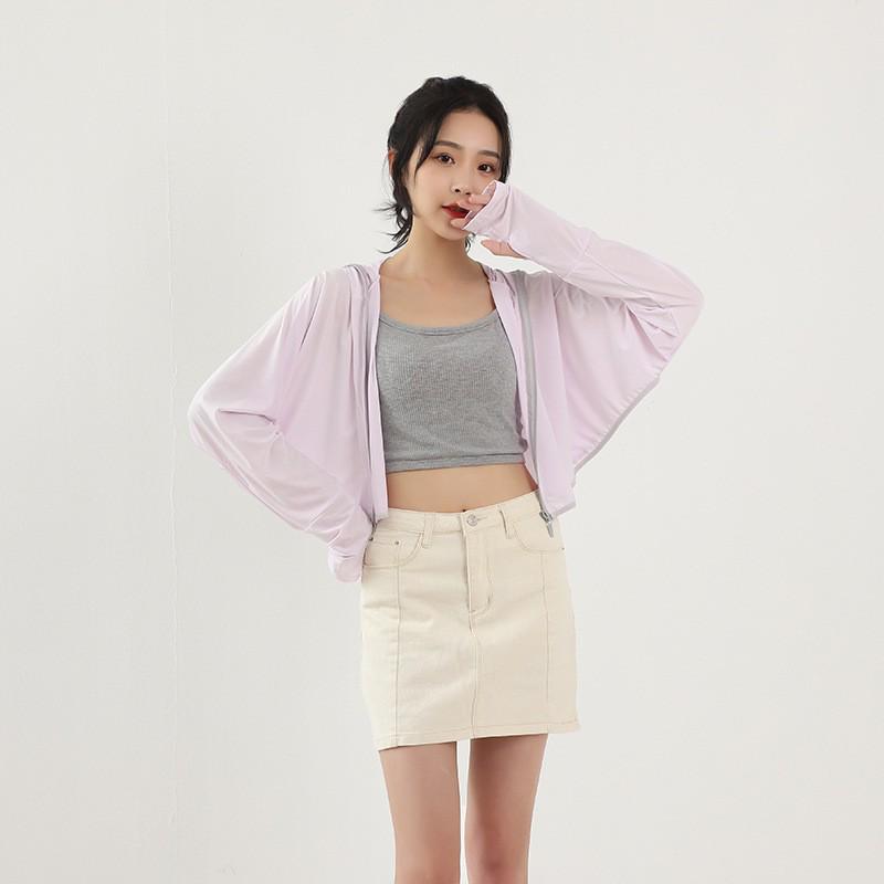 Women's Extra Long Breathable Ice Silk UV Protection Sunscreen Jacket - Casual Outdoor Style