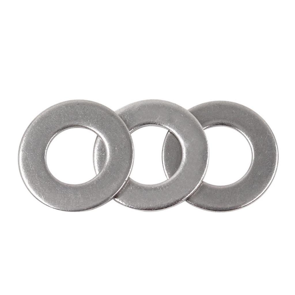 50 M6 Thickened 304 Stainless Steel Flat Washers for Indoor/Outdoor Use