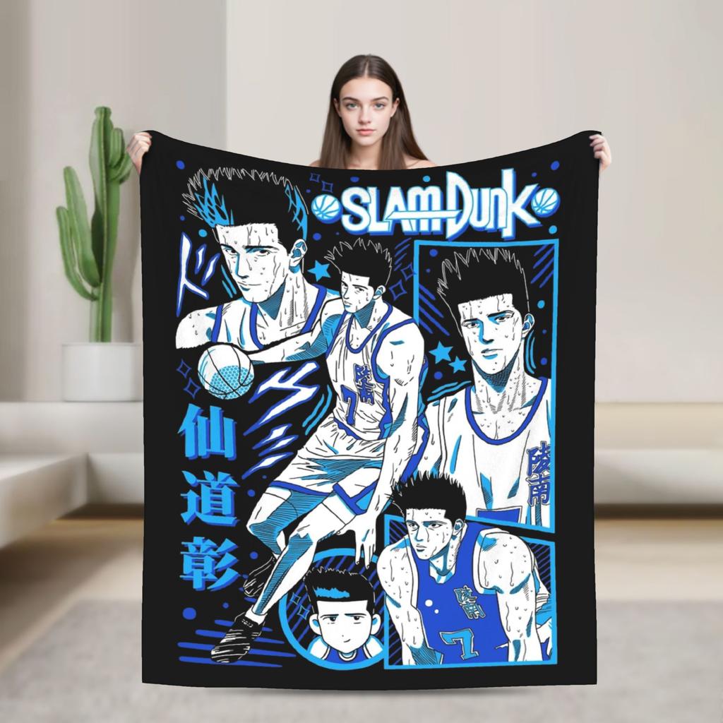 Slams Dunks Blanket Velvet Decoration Multifunction Warm Throw Blanket for Bedding Travel Bedding Throws