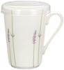 LA AMYS "Two Jours" Teamate Mug, Lavender Pattern, White (with Tea Strainer), AM20-2-12