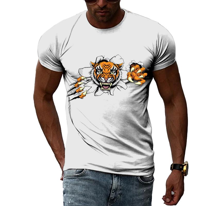 Hip Hop Original Tier Tiger 3D Druck Männer T-shirt Sommer Mode Persönlichkeit Harajuku Street Style Kurzarm Oansatz Tees Top