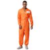 Unisexowy kombinezon więzienny dla dorosłych na Halloween, cosplay, z klapami, z długim rękawem, jednoczęściowy unitard, kostium więźnia, mundur więzienny