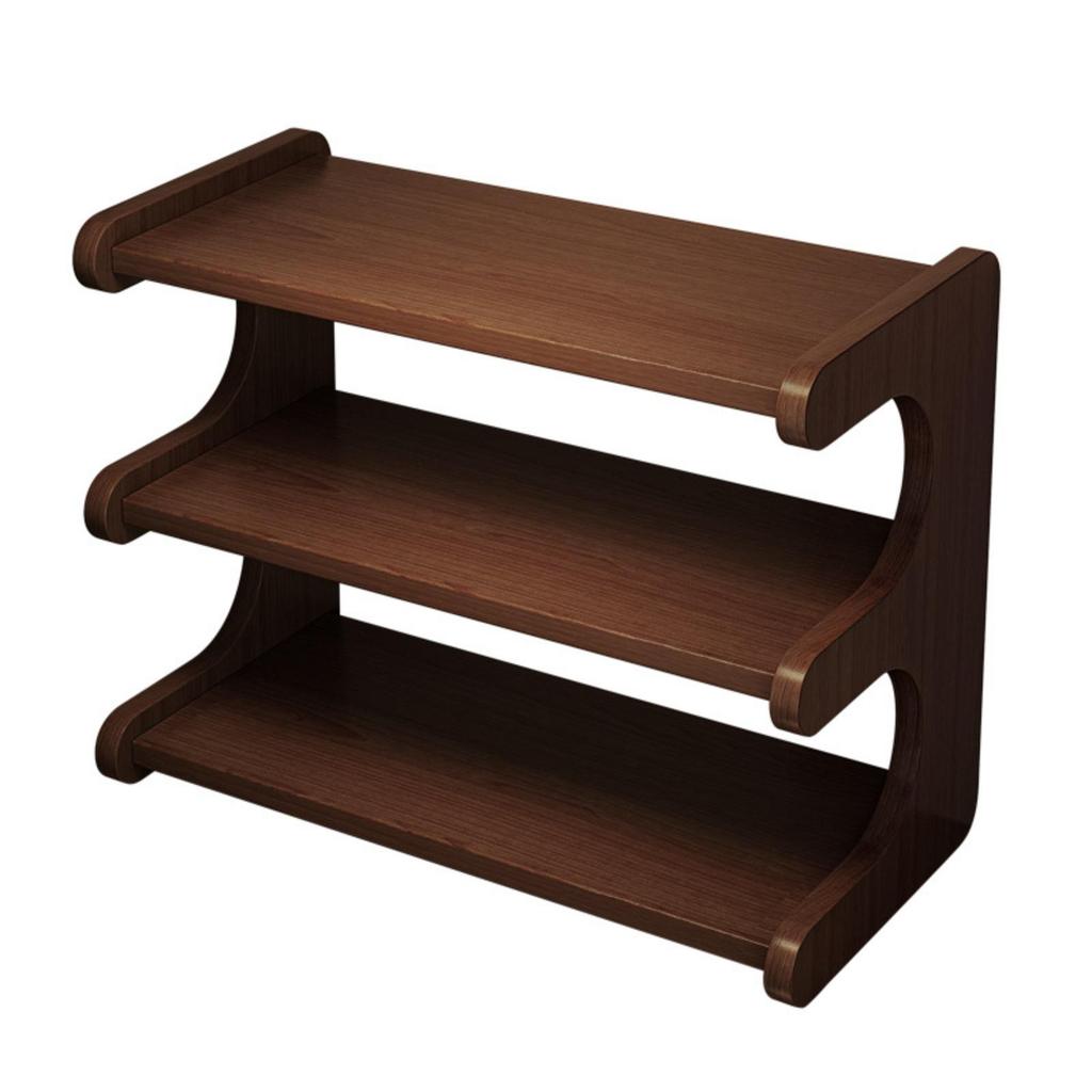 3multi-Level Rack with Curved Supports Sturdy Shelf Stable for Dorm