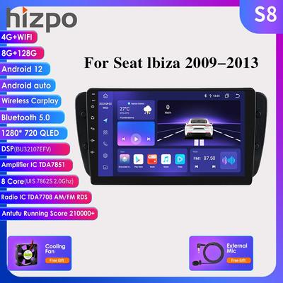 8G + 128G Carplay 2 Din Android Radio für Seat Ibiza 6j 2009 2010 2011 2012 2013 AI Stimme 4G-LTE Auto Multimedia GPS Intelligente Bildschirm 2din Autoradio