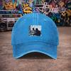 Pc Unisex Cat Reflection Vintage Washed Baseball Cap  Unisexs Trendy Hat  Versatile Duckbill Cap  Fun Print  A Unique Birthda